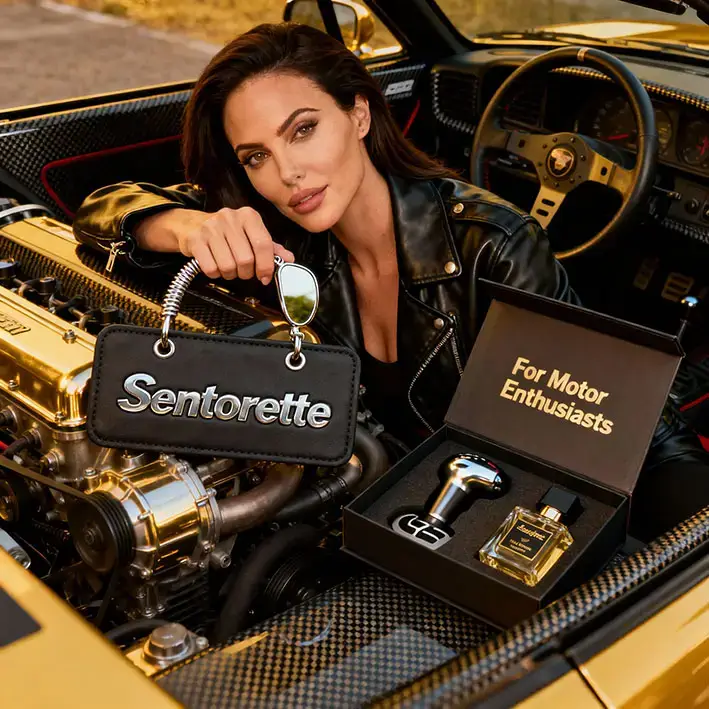 Gift box for engine enthusiasts – automotive accessories and personalized air freshener for events, clubs and gatherings