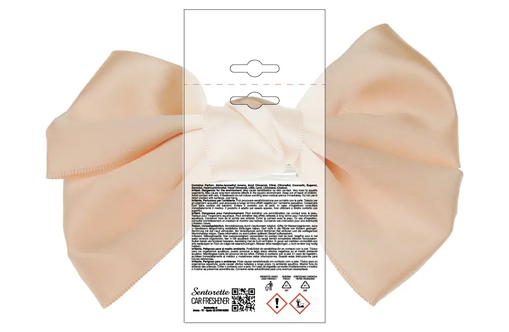 Személyre szabott autóillatosító csomagolási sablon, illat:﻿KHLOE-K